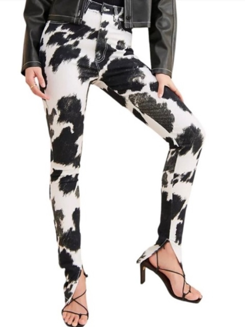 We Wore What Cow Print Jeans